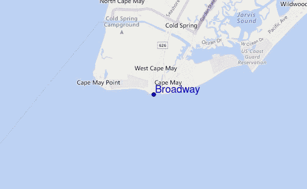 Broadway location map