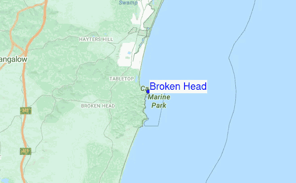 Broken Head location map