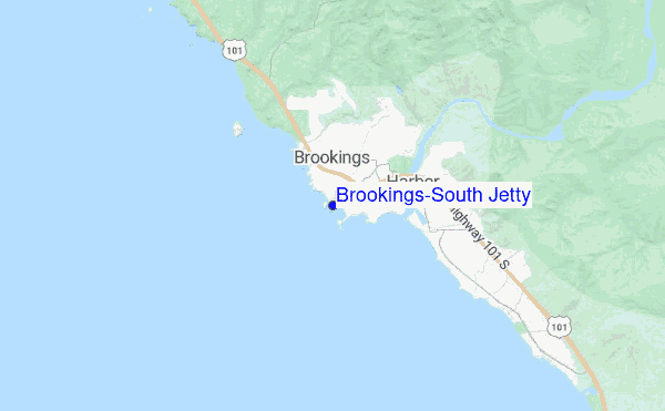 Brookings/South Jetty location map