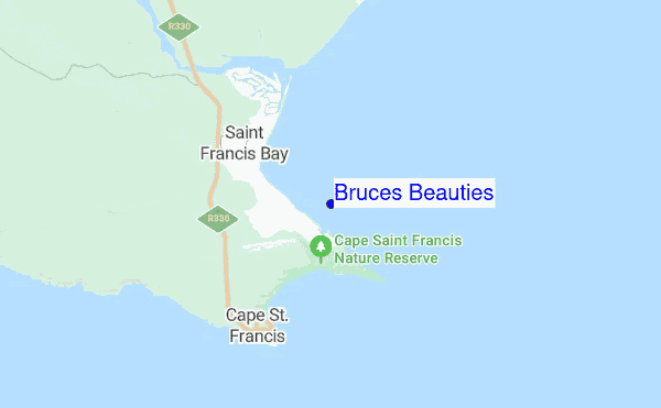 Bruces Beauties location map