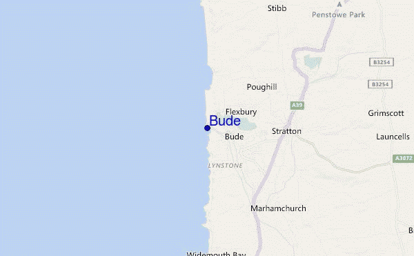 Bude location map