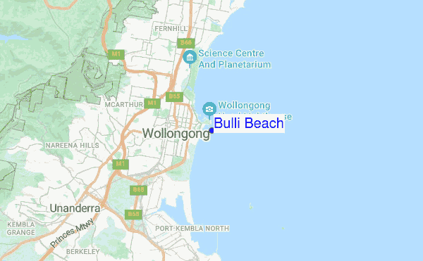 Map of bulli nsw