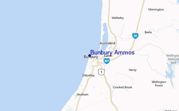 Bunbury Ammos Location Map