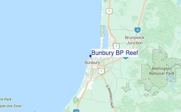 Bunbury BP Reef Location Map