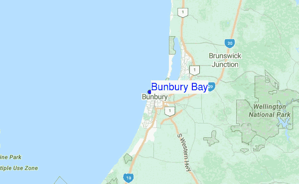 Bunbury Bay Location Map