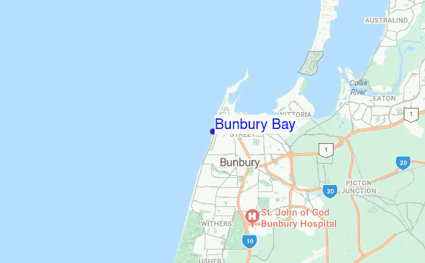 Bunbury Bay location map