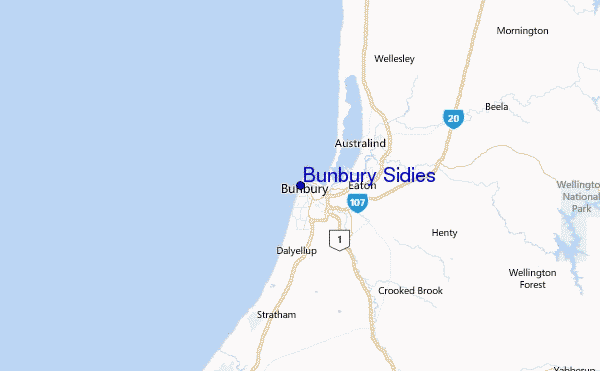Bunbury Sidies Location Map