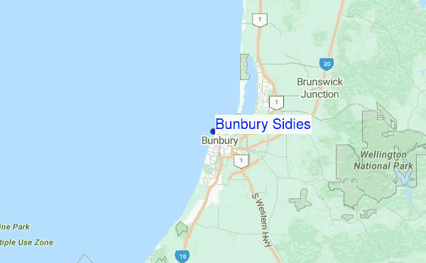 Bunbury Sidies Location Map