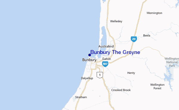 Bunbury The Groyne Location Map