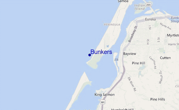 Bunkers location map