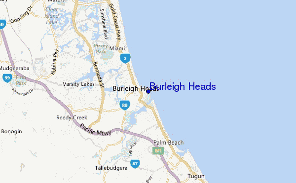 Burleigh Heads location map