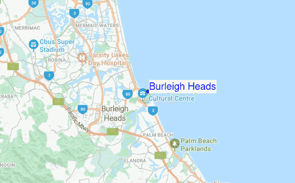 Burleigh Heads location map