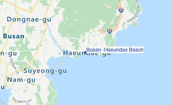 Busan (Haeundae Beach) location map