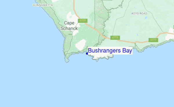 Bushrangers Bay location map