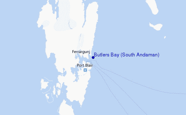 Butlers Bay (South Andaman) Location Map