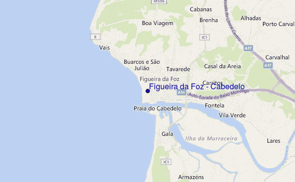 Figueira da Foz - Cabedelo location map