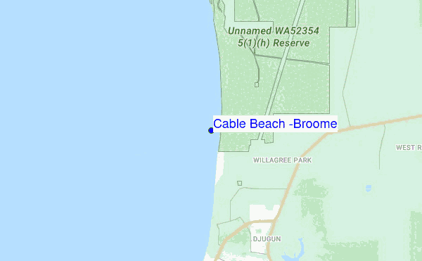 Map Of Broome And Cable Beach Cable Beach (Broome) Surf Forecast And Surf Report