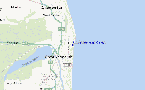 Caister-on-Sea location map