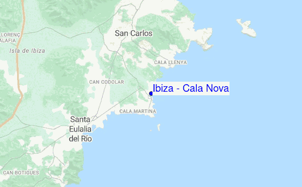 Ibiza - Cala Nova location map