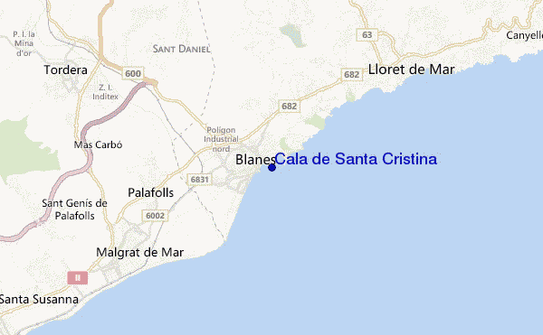 Cala de Santa Cristina location map