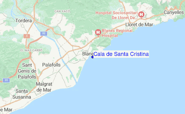 Cala de Santa Cristina location map