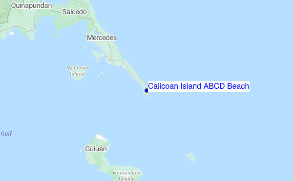 Calicoan Island ABCD Beach Location Map