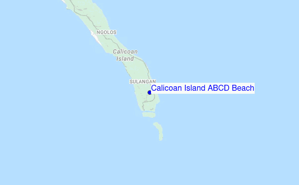 Calicoan Island ABCD Beach location map