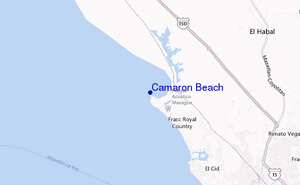 Camaron Beach location map