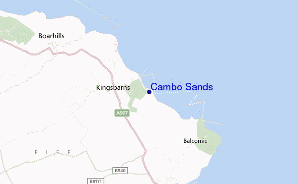Cambo Sands location map
