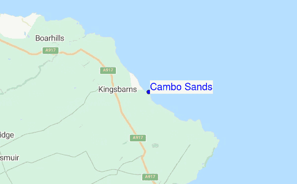 Cambo Sands location map