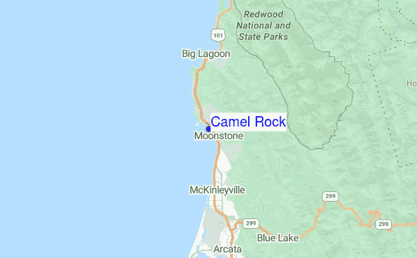 Camel Rock Location Map