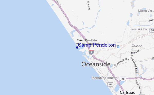 Camp Pendelton location map