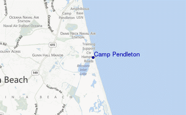 Camp Pendleton location map
