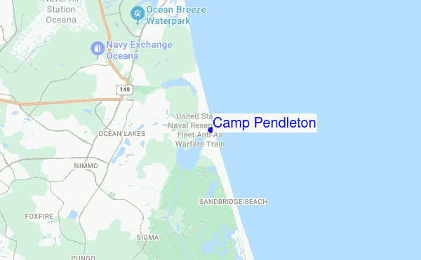 Camp Pendleton location map