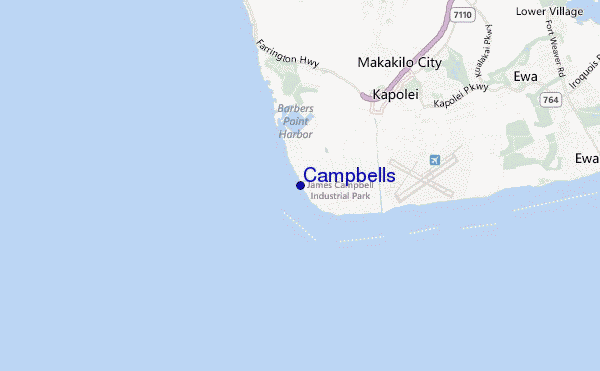 Campbells location map