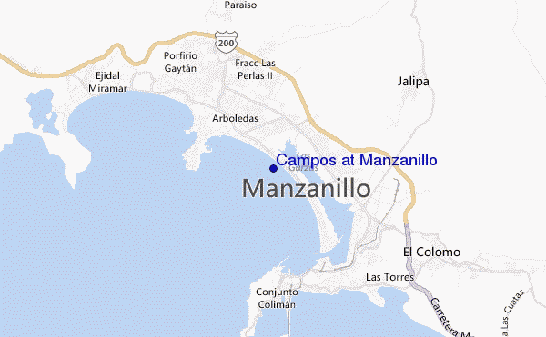 Campos at Manzanillo location map