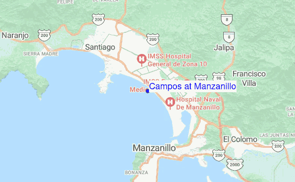 Campos at Manzanillo location map