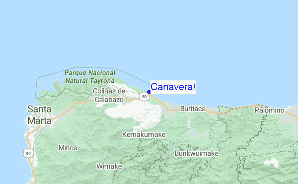 Cañaveral Location Map