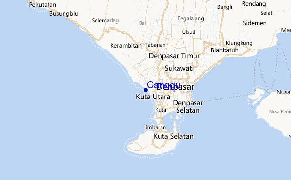 Canggu Location Map