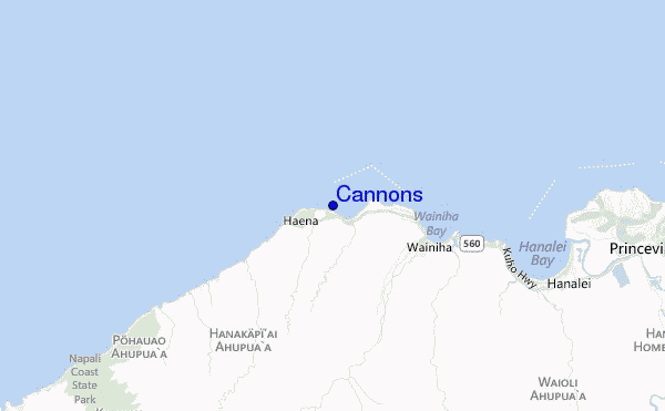 Cannons location map