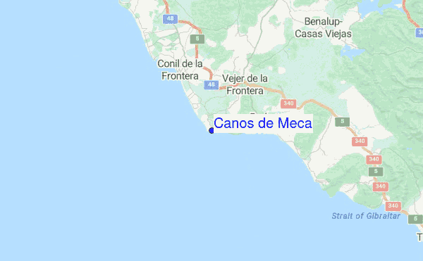 Canos de Meca Location Map