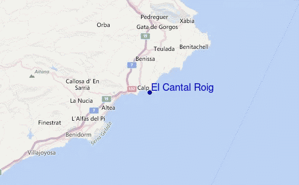 El Cantal Roig Location Map