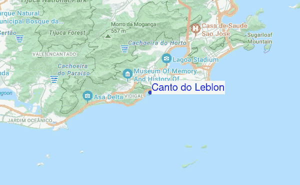 Canto do Leblon location map