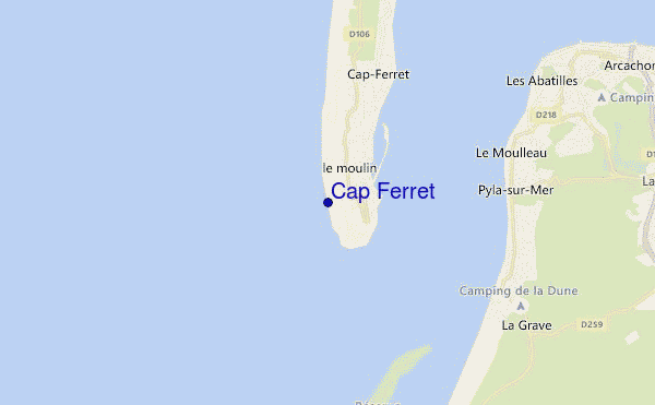 Cap Ferret location map