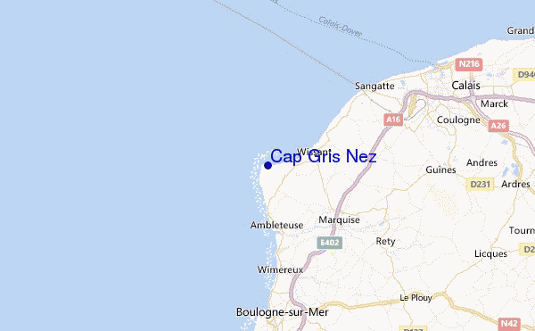 Cap Gris Nez Location Map
