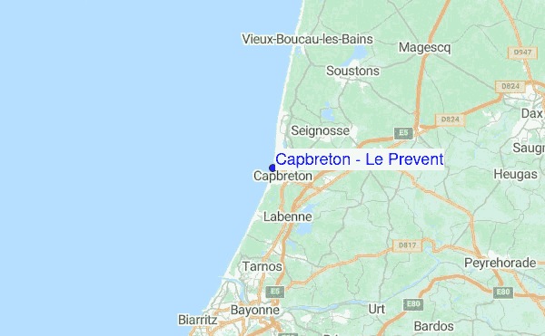Capbreton - Le Prevent Location Map