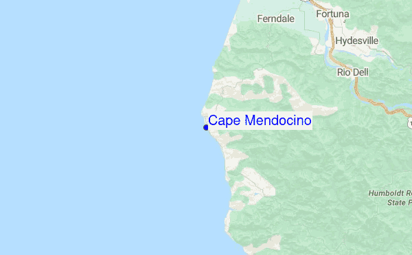 Cape Mendocino Location Map