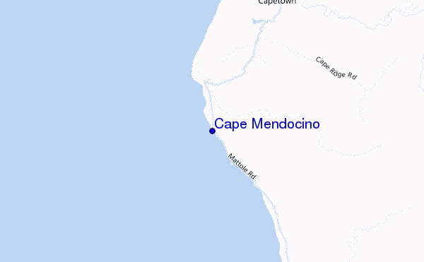 Cape Mendocino location map