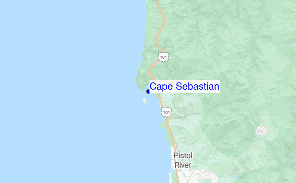 Cape Sebastian location map