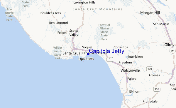 Capitola Jetty Location Map